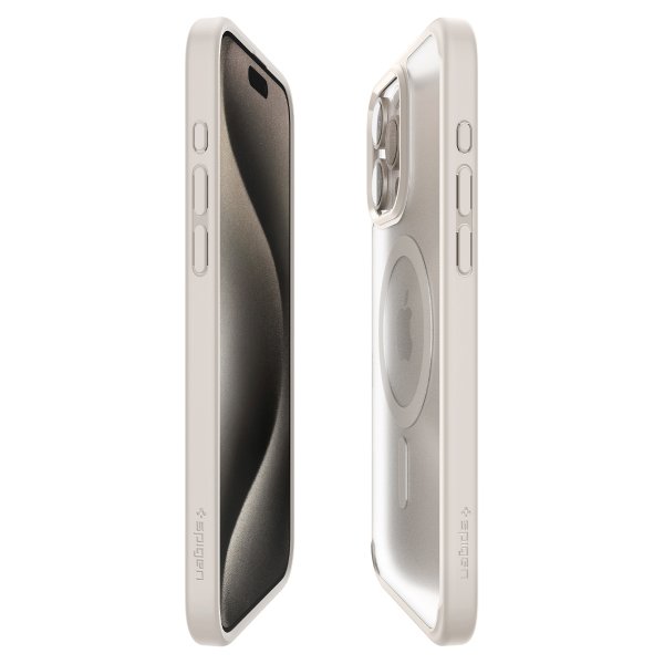 iPhone 15 Pro Skal Ultra Hybrid MagFit Frost Natural Titanium