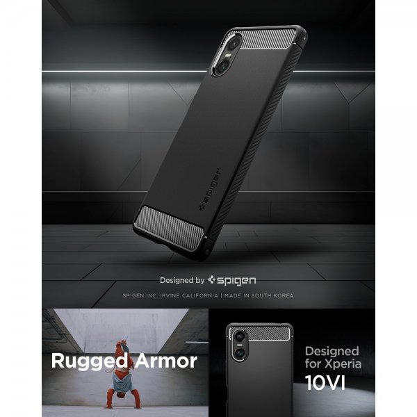 Sony Xperia 10 VI Skal Rugged Armor Matte Black