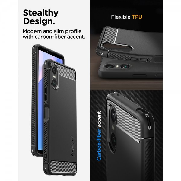 Sony Xperia 10 VI Skal Rugged Armor Matte Black
