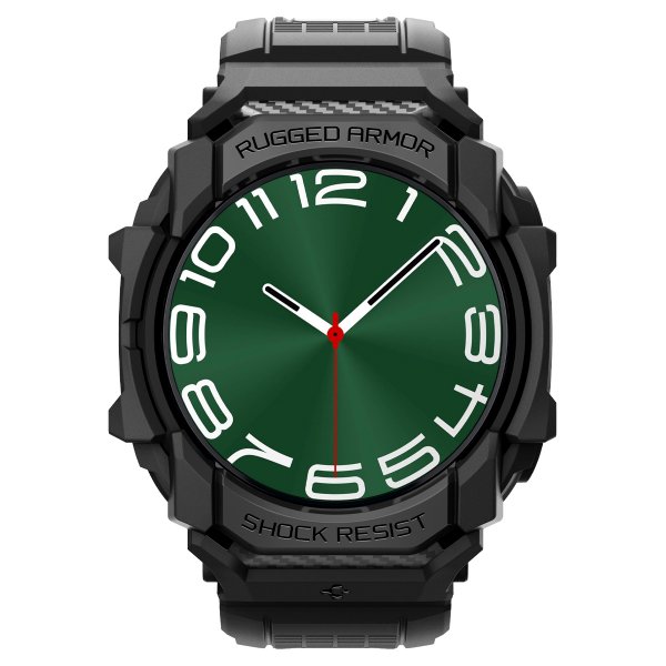 Samsung Galaxy Watch Ultra Armband och Skal Rugged Armor Pro Matte Black