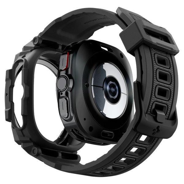 Samsung Galaxy Watch Ultra Armband och Skal Rugged Armor Pro Matte Black