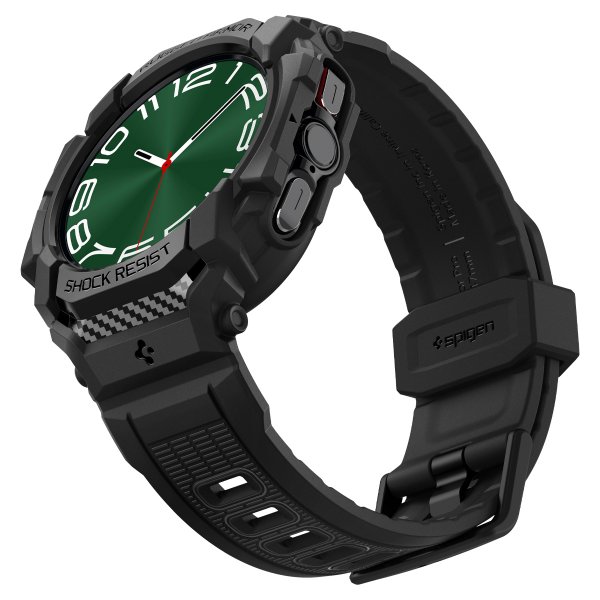 Samsung Galaxy Watch Ultra Armband och Skal Rugged Armor Pro Matte Black