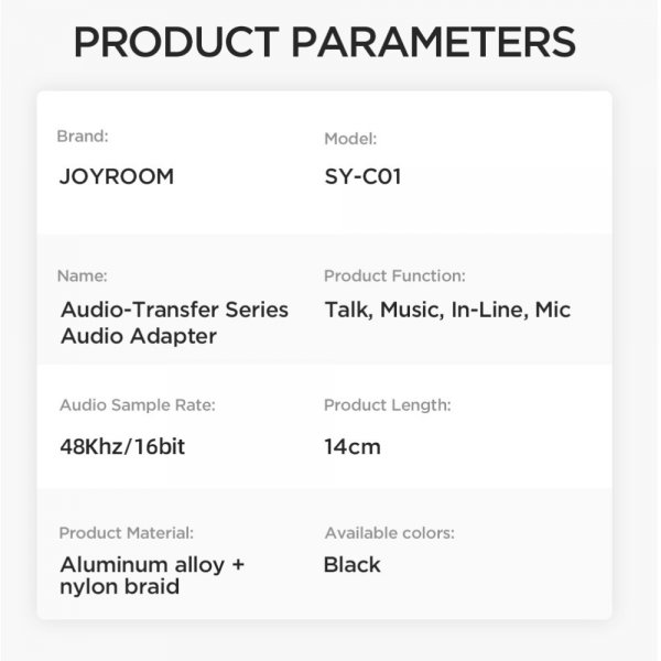 Adapter Audio Transfer Series USB-C to 3.5mm