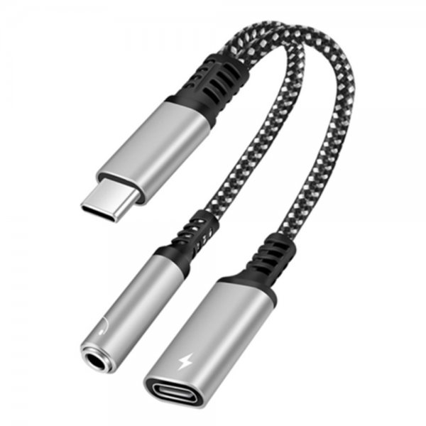 Adapter USB-C till 3.5mm och USB-C Silver