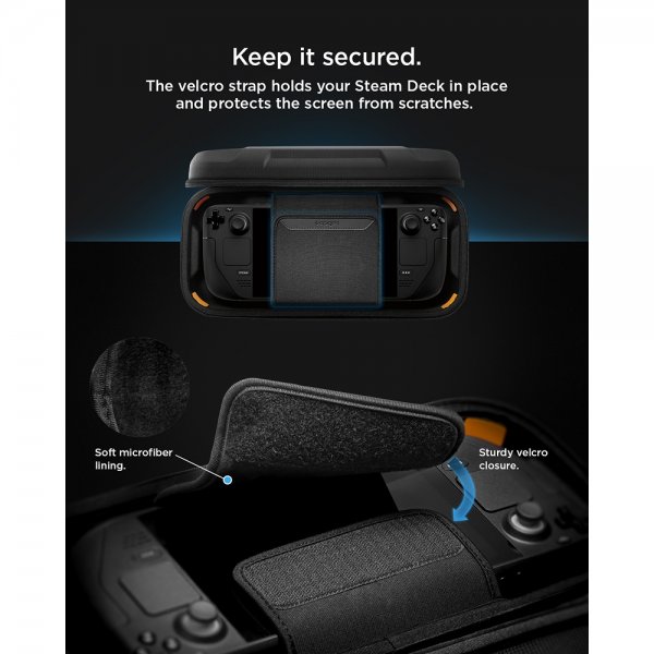Steam Deck/Steam Deck OLED Väska Rugged Armor Pro Pouch Svart