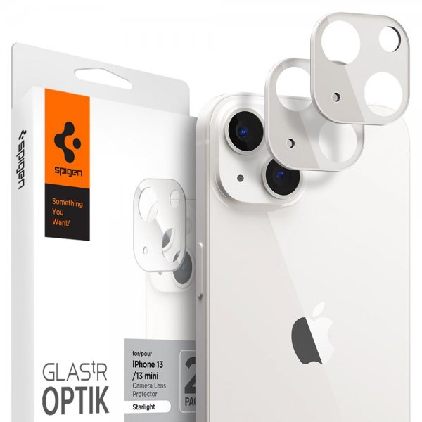 iPhone 13/iPhone 13 Mini Kameralinsskydd Glas.tR Optik 2-pack Starlight