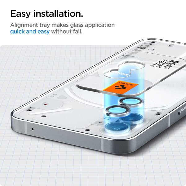 Nothing Phone (1) Kameraskydd GLAS.tR EZ Fit Optik Pro 2-pack Silver