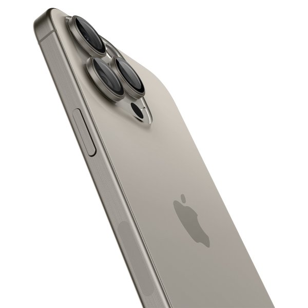 iPhone 15 Pro/iPhone 15 Pro Max Kameraskydd GLAS.tR EZ Fit Optik Pro 2-pack Natural Titanium