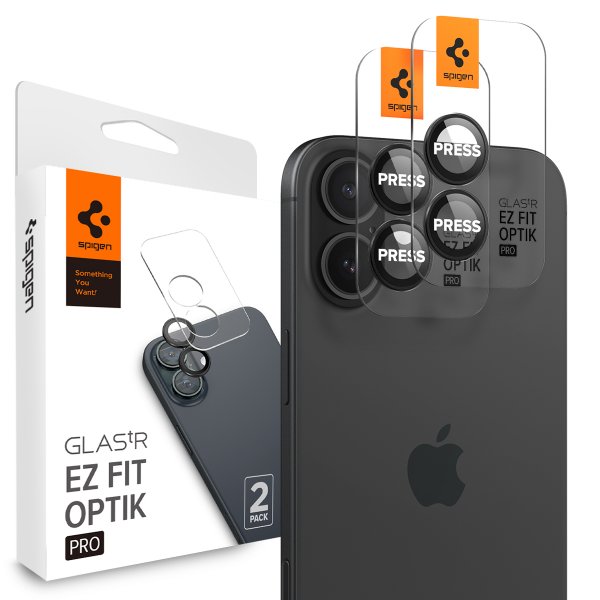 iPhone 16/iPhone 16 Plus Kameraskydd GLAS.tR EZ Fit Optik Pro 2-pack Svart
