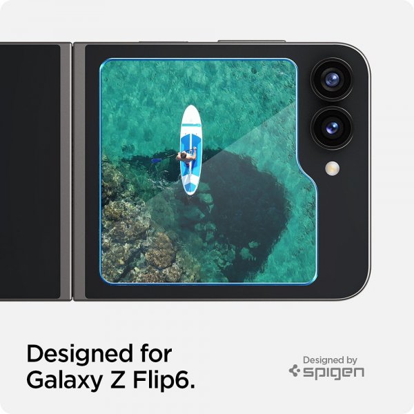 Samsung Galaxy Z Flip 6/Flip 7 FE Skärmskydd GLAS.tR EZ Fit 2-pack