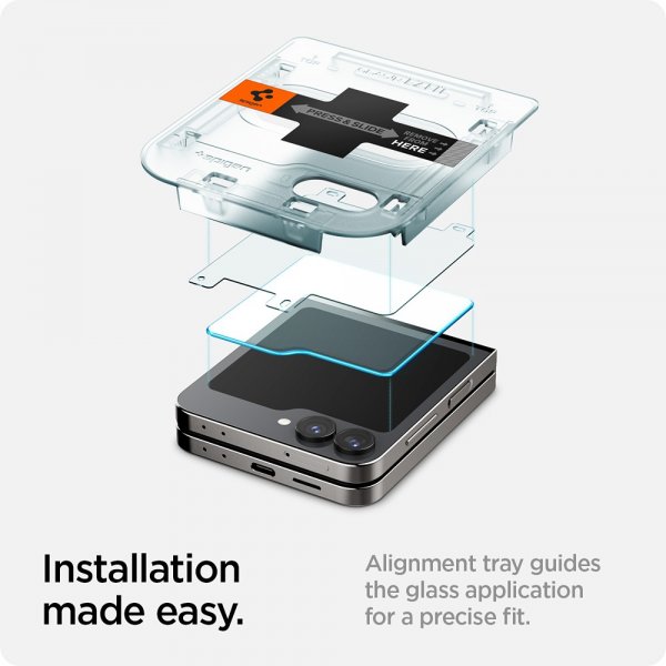 Samsung Galaxy Z Flip 6/Flip 7 FE Skärmskydd GLAS.tR EZ Fit 2-pack