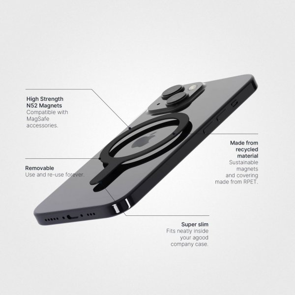 Avtagbar MagSafe-ring Svart