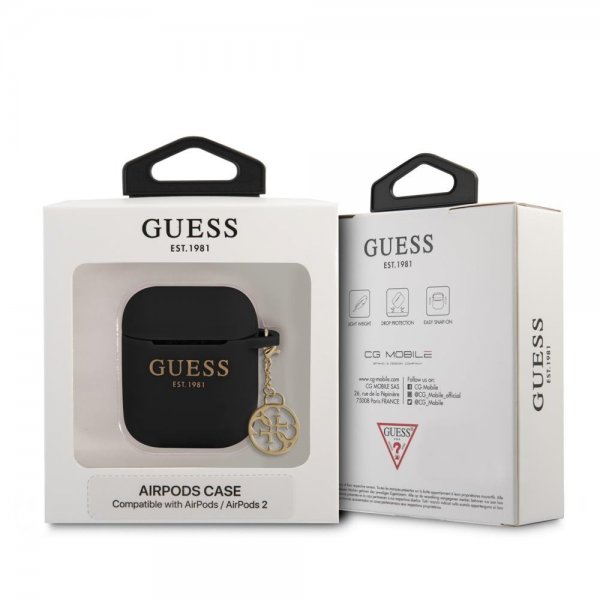 AirPods 1/2 Skal 4G Charms Svart
