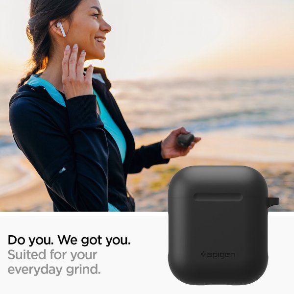 AirPods 1/2 Skal Silicone Case Svart