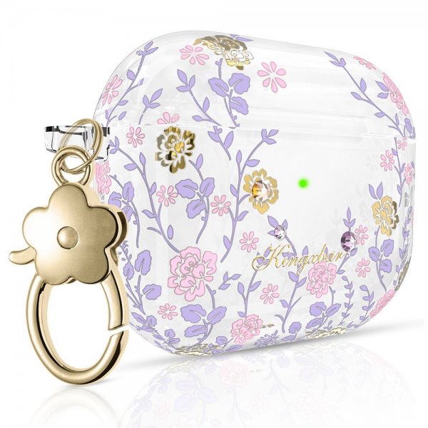 AirPods 3 Skal Flora Series Rosa Lila