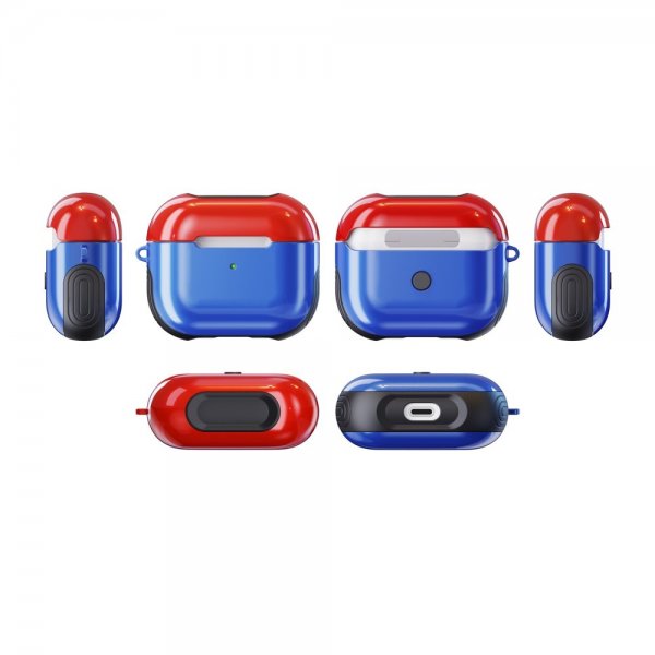 AirPods 3 Skal Gummerad Blå Röd