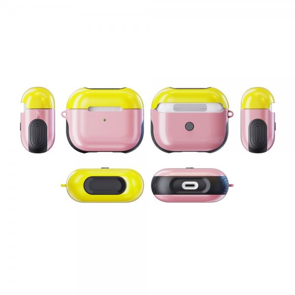 AirPods 3 Skal Gummerad Rosa Gul