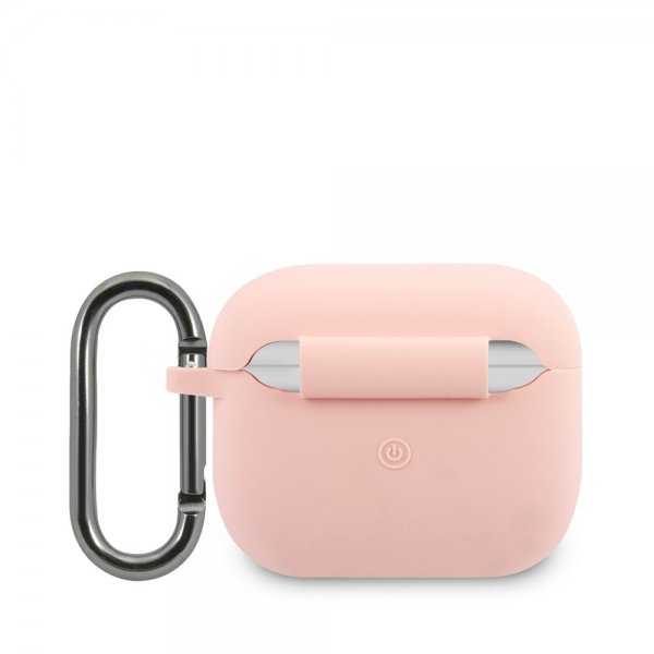 AirPods 3 Skal Liquid Silicone Glossy Logo Rosa