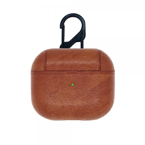 AirPods 3 Skal PU-läder Ljusbrun