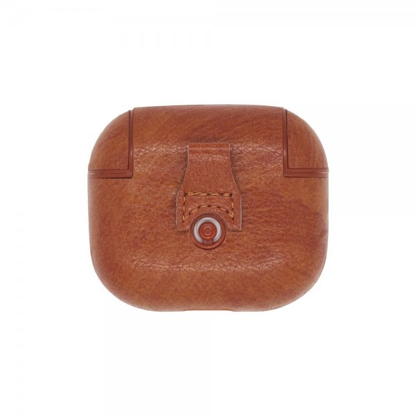 AirPods 3 Skal PU-läder Ljusbrun