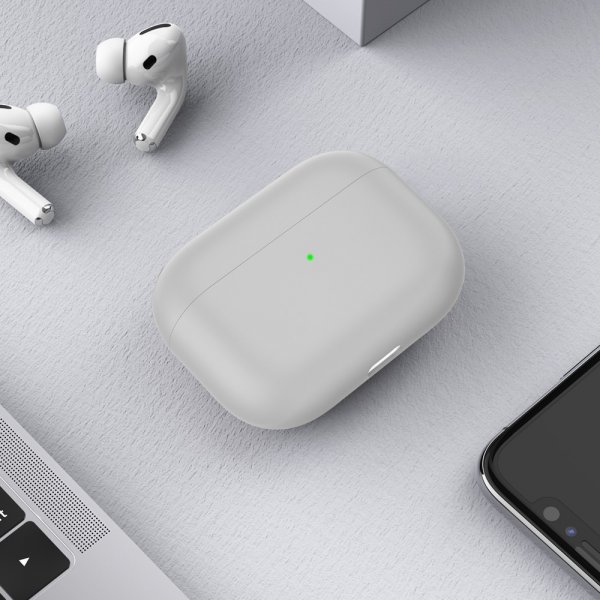 AirPods 3 Skal Silikon Ljusgrå