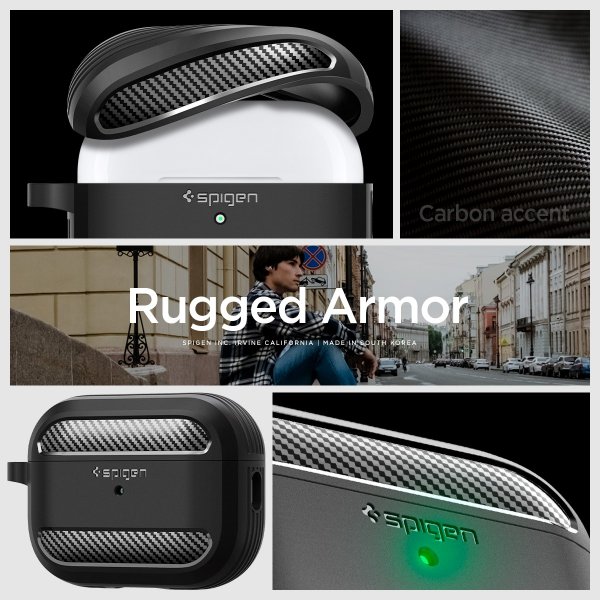AirPods Pro 2 Skal Rugged Armor Matte Black