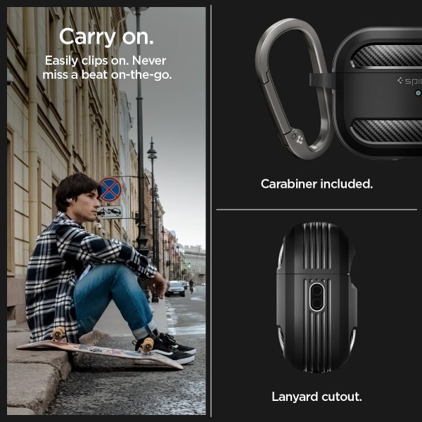 AirPods Pro 2 Skal Rugged Armor Matte Black
