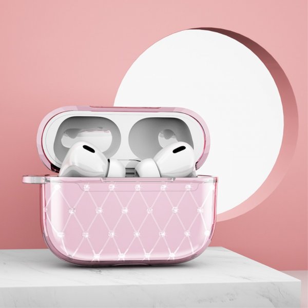 AirPods Pro Skal Kristall Rosa