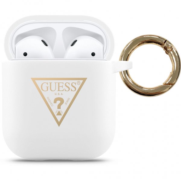AirPods (1/2) Skal Gold Triangle Vit