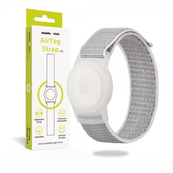 AirTag Armband Nylon Grå