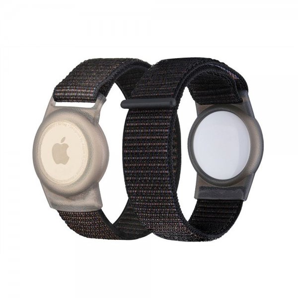 AirTag Armband Nylon Svart