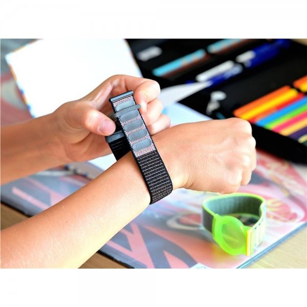 AirTag Armband Nylon Svart