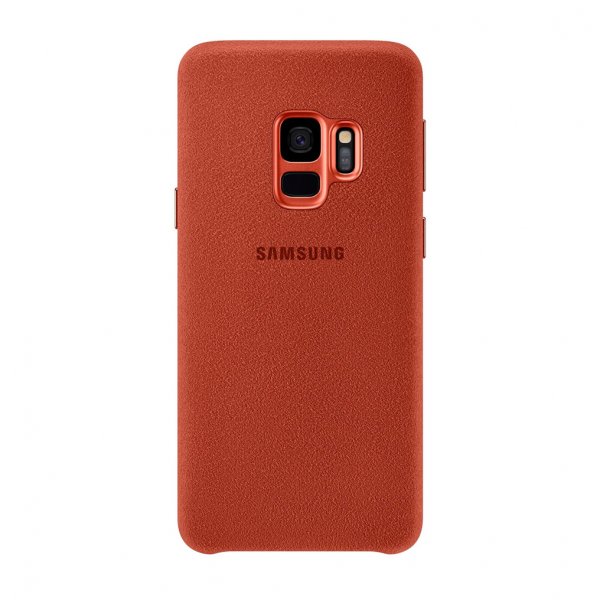 Alcantara Cover till Galaxy S9 Skal Orange