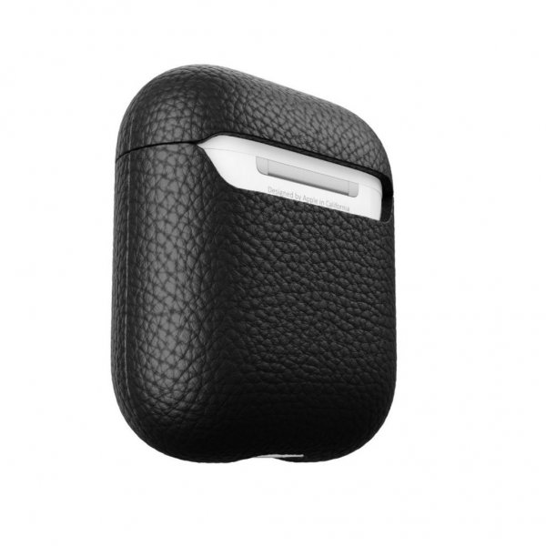 AirPods (1/2) Skal PodSkinz Äkta Läder Svart