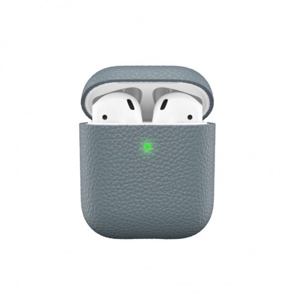 AirPods (1/2) Skal PodSkinz Äkta Läder Skiffer