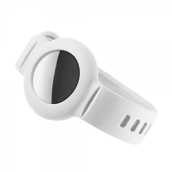 Apple AirTag Armband Silikon Vit