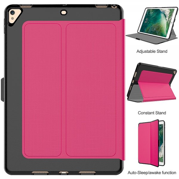 Apple iPad Air 2019 / iPad Pro 10.5 Slimmat Smart Fodral Stativ Svart Magenta