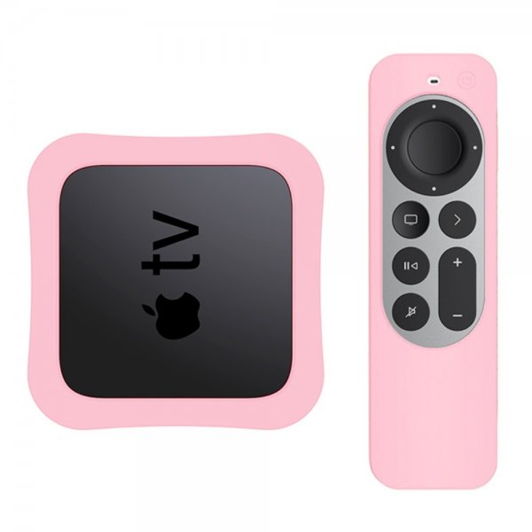 Apple TV 4K 2021/Apple TV Remote (gen 2) Skal Silikon Rosa