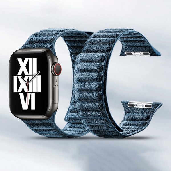 Apple Watch 38/40/41/42mm Armband Mocka Blå
