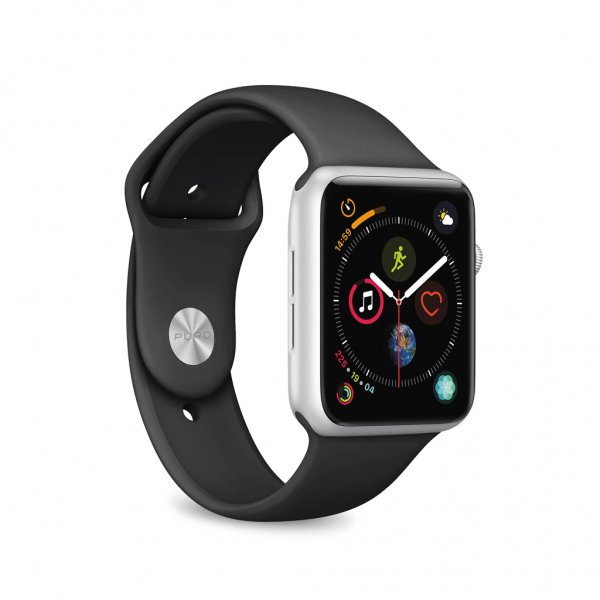 Apple Watch 38/40/41mm Armbånd ICON Silicone Band Sort