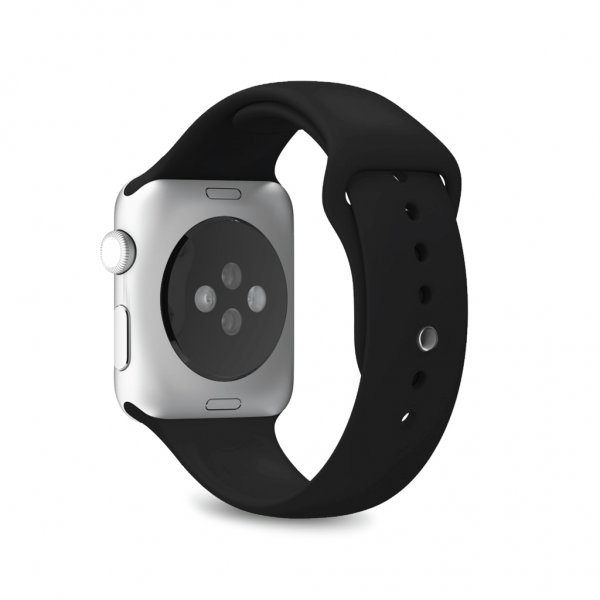 Apple Watch 38/40/41/42mm Armband ICON Silicone Band Svart