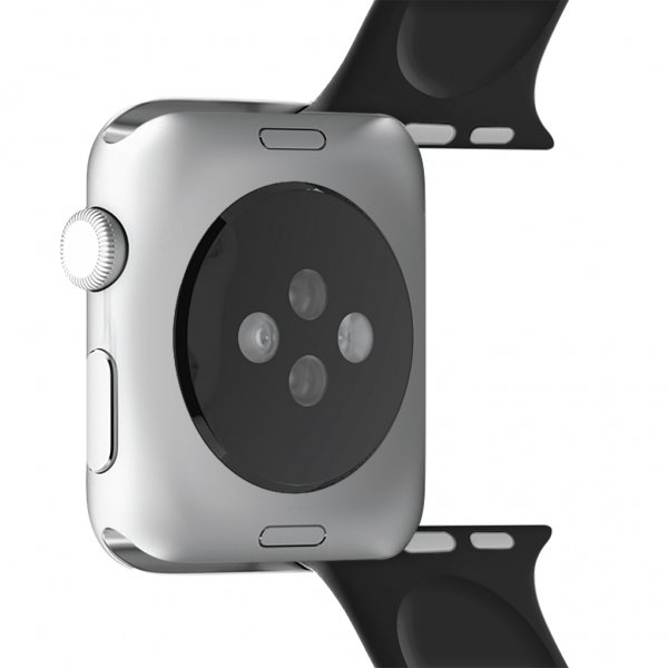 Apple Watch 38/40/41/42mm Armband ICON Silicone Band Svart
