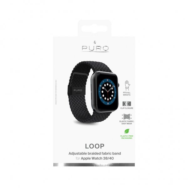 Apple Watch 38/40/41/42mm Armband Loop Svart