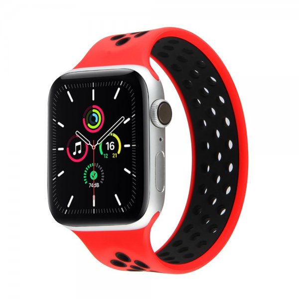 Apple Watch 38/40/41mm Armband Perforerad Medium Röd