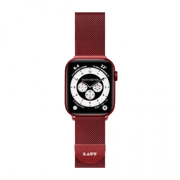 Apple Watch 38/40/41mm Armband Steel Loop Röd