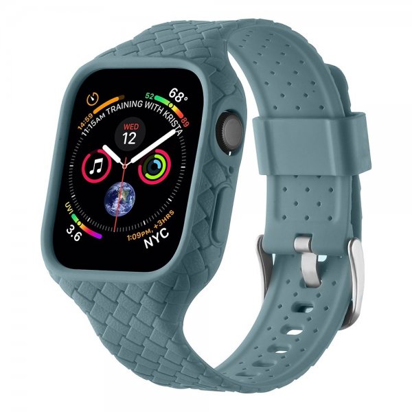 Apple Watch 41mm Armband Vävtextur Grönblå