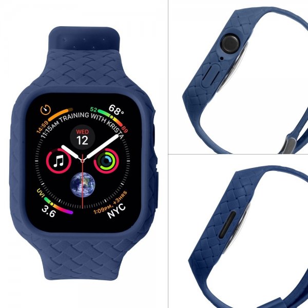 Apple Watch 41mm Armband Vävtextur Mörkblå