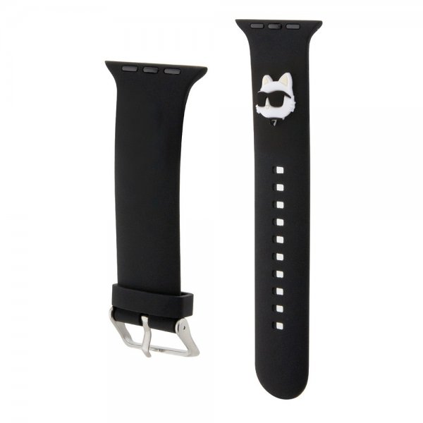 Apple Watch 44/45/46/Apple Watch Ultra Armband Rubber NFT Choupette Svart