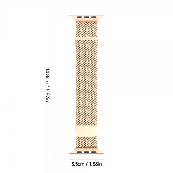 Apple Watch 44/45/46mm/Apple Watch Ultra Armband Milanese Pro Series Guld