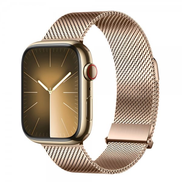 Apple Watch 44/45/46mm/Apple Watch Ultra Armband Milanese Pro Series Guld